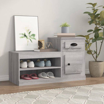 Pantofar, gri sonoma, 100x42x60 cm, lemn prelucrat - Img 1