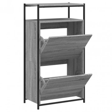 Pantofar, gri sonoma, 60x34x112 cm, lemn prelucrat - Img 2