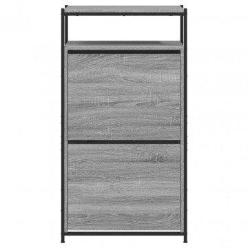 Pantofar, gri sonoma, 60x34x112 cm, lemn prelucrat - Img 8