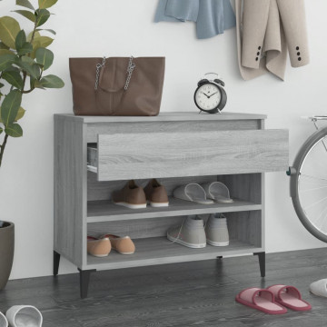 Pantofar, gri sonoma, 70x36x60 cm, lemn prelucrat - Img 3