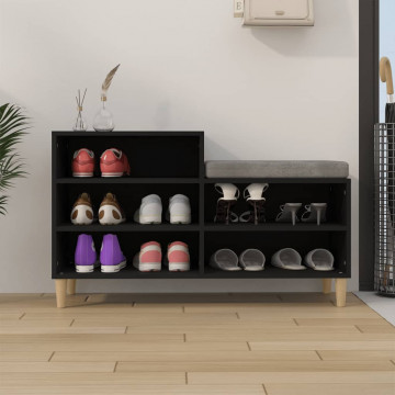 Pantofar, negru, 102x36x60 cm, lemn compozit - Img 3