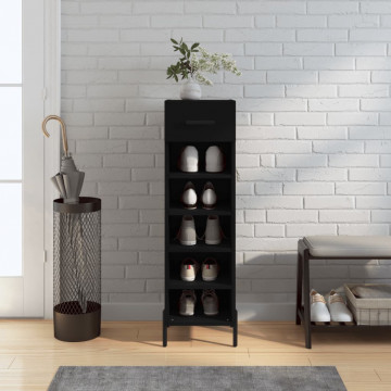 Pantofar, negru, 30x35x105 cm, lemn compozit - Img 1