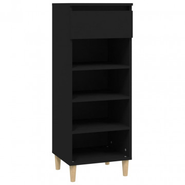 Pantofar, negru, 40x36x105 cm, lemn compozit - Img 2