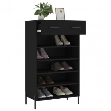 Pantofar, negru, 60x35x105 cm, lemn compozit - Img 4