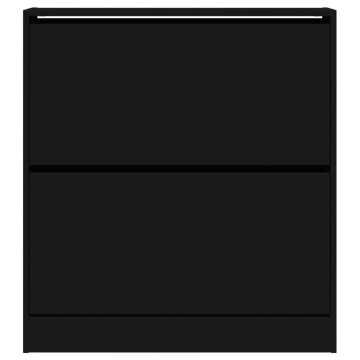 Pantofar, negru, 80x21x87,5 cm, lemn compozit - Img 8