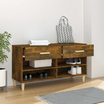 Pantofar, stejar fumuriu, 102x35x55 cm, lemn compozit - Img 3