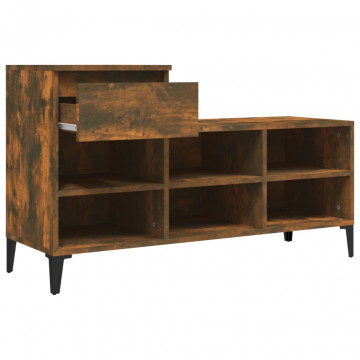 Pantofar, stejar fumuriu, 102x36x60 cm, lemn prelucrat - Img 6