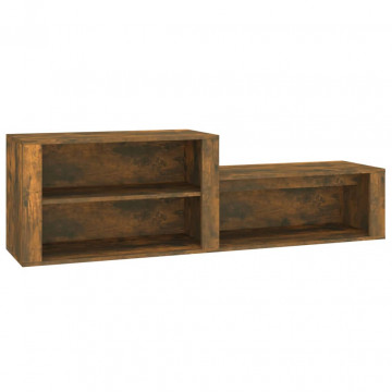Pantofar, stejar fumuriu, 150x35x45 cm, lemn prelucrat - Img 2