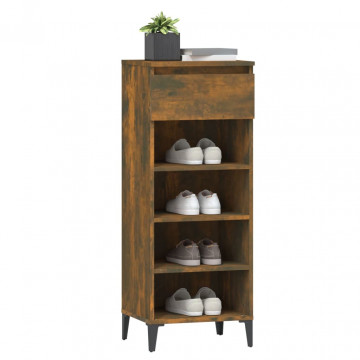 Pantofar, stejar fumuriu, 40x36x105 cm, lemn prelucrat - Img 4