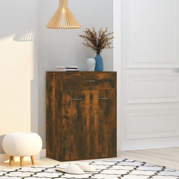 Pantofar, stejar fumuriu, 60x35x84 cm, lemn prelucrat - Img 1