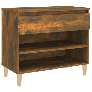 Pantofar, stejar fumuriu, 70x36x60 cm, lemn prelucrat - Img 2