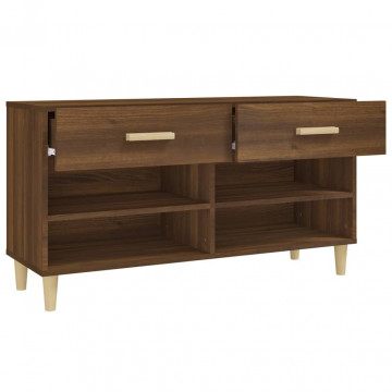 Pantofar, stejar maro, 102x35x55 cm, lemn compozit - Img 6