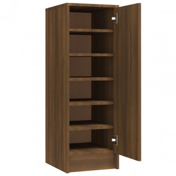 Pantofar, stejar maro, 32x35x92 cm, lemn prelucrat - Img 2