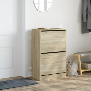 Pantofar, stejar sonoma, 60x34x96,5 cm, lemn compozit - Img 3