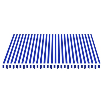 Pânză de rezervă copertină, albastru și alb, 4x3,5 m - Img 3