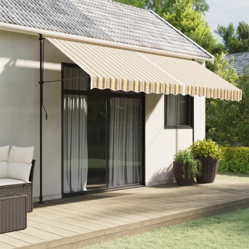 Pânză de rezervă copertină, dungi multicolore, 4x3 m - Img 1