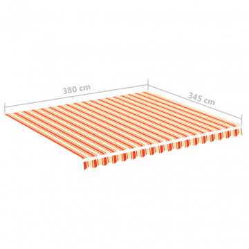 Pânză de rezervă copertină, galben și portocaliu, 4x3,5 m - Img 5