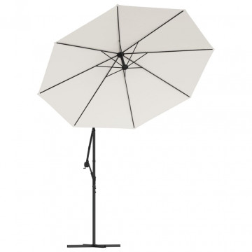 Pânză de schimb umbrelă de soare, alb nisipiu, 300 cm - Img 5