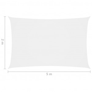 Pânză parasolar, alb, 2x5 m, țesătură oxford, dreptunghiular - Img 5