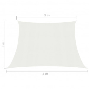 Pânză parasolar, alb, 3/4x3 m, HDPE, 160 g/m² - Img 5