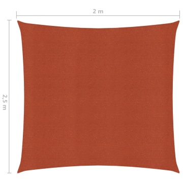 Pânză parasolar, cărămiziu, 2x2,5 m, HDPE, 160 g/m² - Img 5