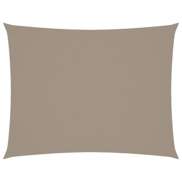 Pânză parasolar gri taupe 6x7 m țesătură oxford dreptunghiular - Img 2
