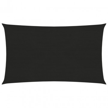 Pânză parasolar, negru, 3x6 m, HDPE, 160 g/m² - Img 1