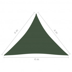 Pânză parasolar, verde închis, 4x4x4 m, HDPE, 160 g/m² - Img 5