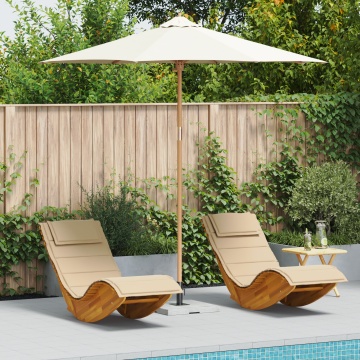 Parasol de grădină Crem 270x260 cm Bambus - Img 1