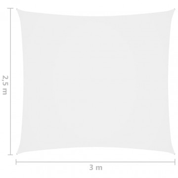 Parasolar, alb, 2,5x3 m, țesătură oxford, dreptunghiular - Img 5