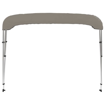 Parasolar barcă Bimini cu 3 arcuri, gri, 183x196x137 cm - Img 4