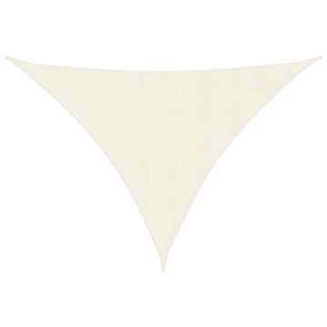 Parasolar, crem, 4x5x5 m, țesătură oxford, triunghiular - Img 2