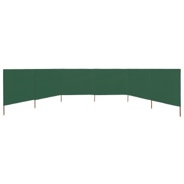 Paravan anti-vânt cu 6 panouri, verde, 800 x 120 cm, textil - Img 3