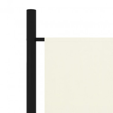 Paravan de cameră cu 5 panouri, alb crem, 250 x 180 cm - Img 5