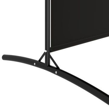 Paravan de cameră cu 6 panouri, negru, 520x180 cm, textil - Img 6