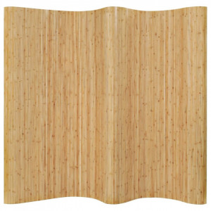 Paravan de cameră, natural, 250 x 165 cm, bambus