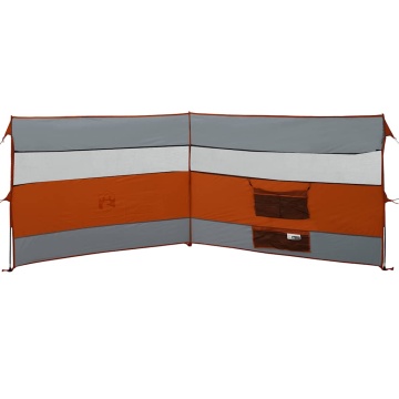 Paravan de camping, gri/portocaliu, 340x130 cm, impermeabil - Img 5