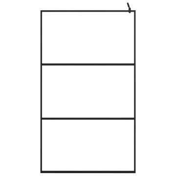 Paravan de duș walk-in negru 115x195 cm sticlă ESG transparentă - Img 3