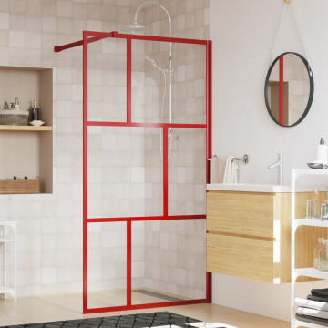 Paravan de duș walk-in roșu 115x195 cm sticlă ESG transparentă - Img 1