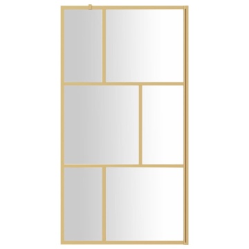 Paravan duș walk-in, auriu, 100x195 cm, sticlă ESG transparentă - Img 3