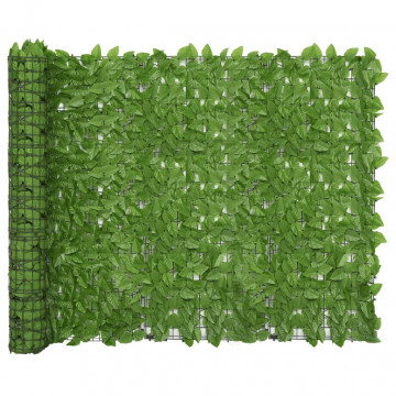 Paravan intimitate de balcon din frunze verde 300x150 cm - Img 2