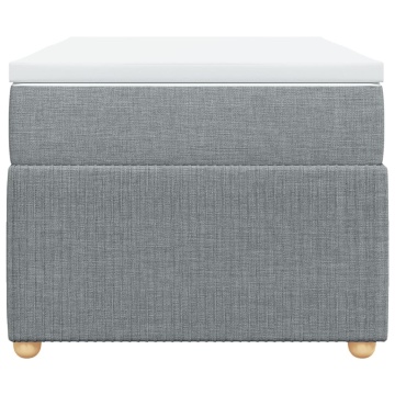 Pat box spring cu saltea, gri deschis, 100x200 cm, textil - Img 4