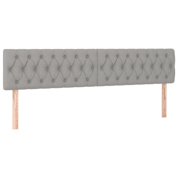 Pat box spring cu saltea, gri deschis, 200x200 cm, textil - Img 5