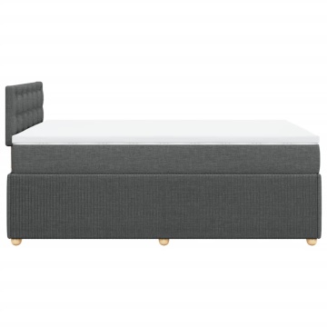 Pat box spring cu saltea, gri închis, 120x200 cm, textil - Img 8
