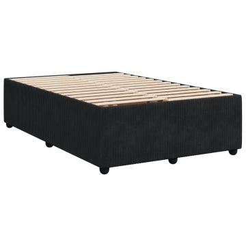 Pat box spring cu saltea, negru, 120x200 cm, catifea - Img 5