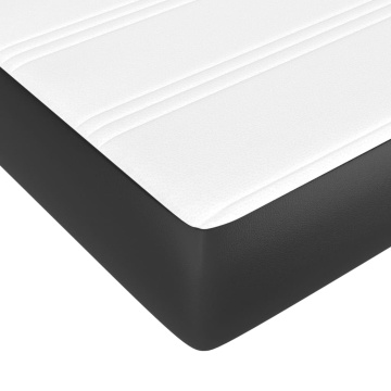 Pat box spring cu saltea, negru, 120x200 cm, piele ecologică - Img 7
