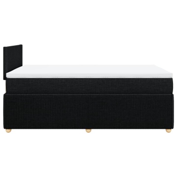 Pat box spring cu saltea, negru, 120x200 cm, textil - Img 8