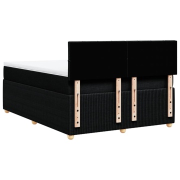 Pat box spring cu saltea, negru, 160x200 cm, textil - Img 7