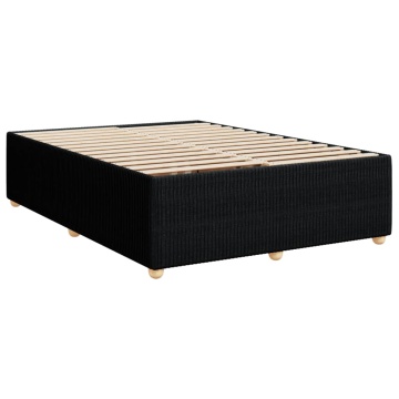 Pat box spring cu saltea, negru, 160x200 cm, textil - Img 6