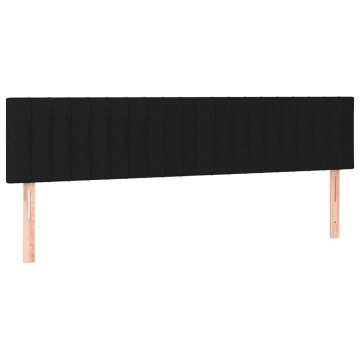 Pat box spring cu saltea, negru, 180x200 cm, catifea - Img 5